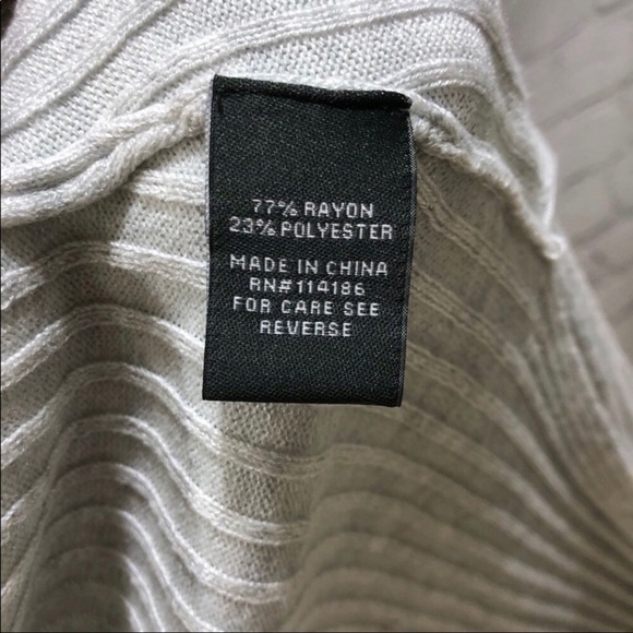 89th & Madison Ribbed Knit Open Front Sweater Vest Gray Size Large ESS53041 - Picture 7 of 8